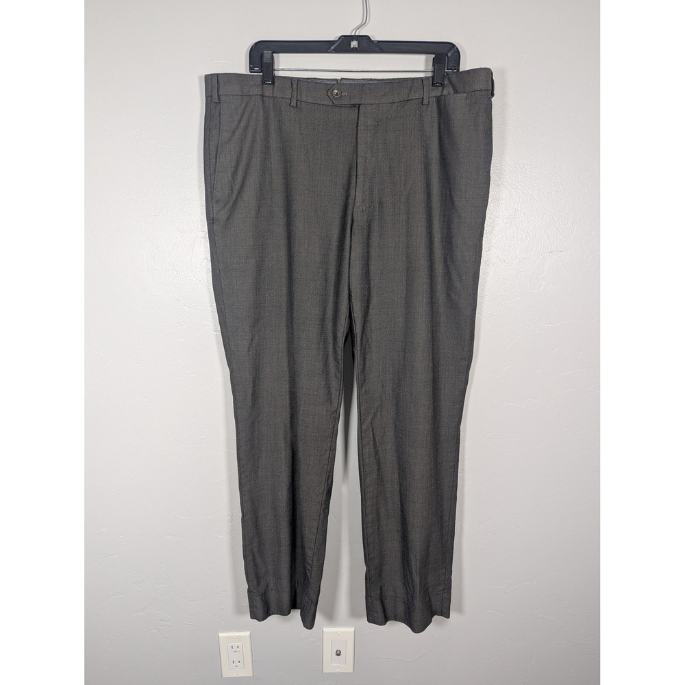 J. Hilburn Vitale Barberis Canonico Super 150s Wool Trousers Gray Mens 40x 300